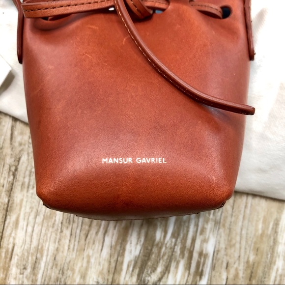 NWT MANSUR GAVRIEL Baby Bucket Bag Brandy Leather - Picture 6 of 15